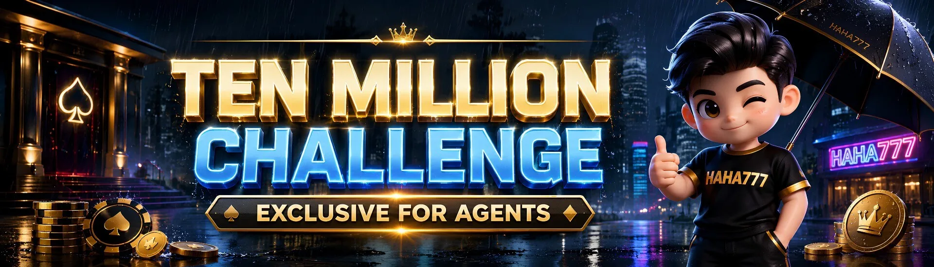 HAHA777 daily log in mission — free credits and mall points